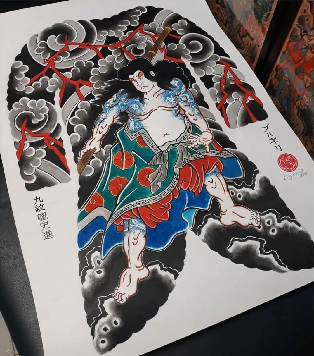Desenho tradicional feito à mão por Felipe Brunelli