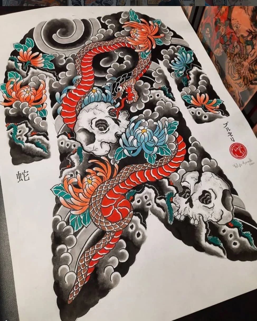 Desenho tradicional feito à mão por Felipe Brunelli